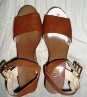 Michael Kors Brown Wedge Sandals Shoes photo